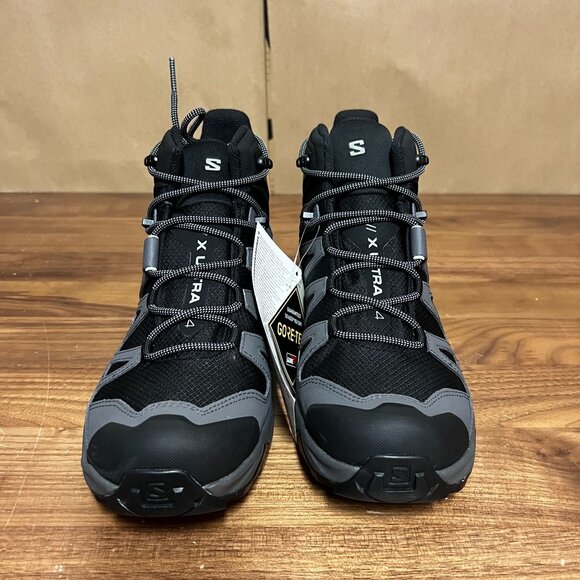 Salomon X Ultra 4 Mid Gore-Tex Black Grey Men's 9 Vibram Hiking Boots $175 - Picture 2 of 9